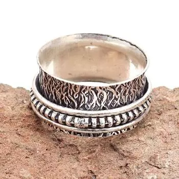 Серебряное кольцо-спиннер для женщин, четыре кольца-спиннера, серебряное ювелирное кольцо 10