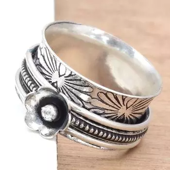 Серебряное кольцо-спиннер для женщин, четыре кольца-спиннера, серебряное ювелирное кольцо 6