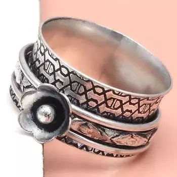 Серебряное кольцо-спиннер для женщин, четыре кольца-спиннера, серебряное ювелирное кольцо 10