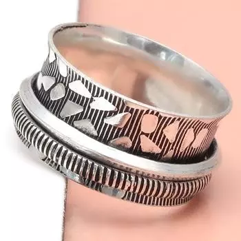 Серебряное кольцо-спиннер для женщин, четыре кольца-спиннера, серебряное ювелирное кольцо 10