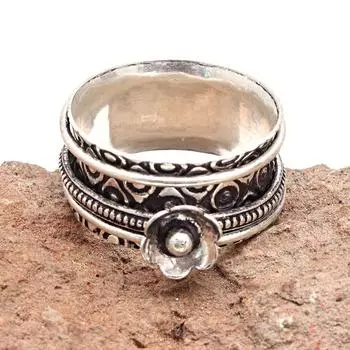 Серебряное кольцо-спиннер для женщин, четыре кольца-спиннера, серебряное ювелирное кольцо 11