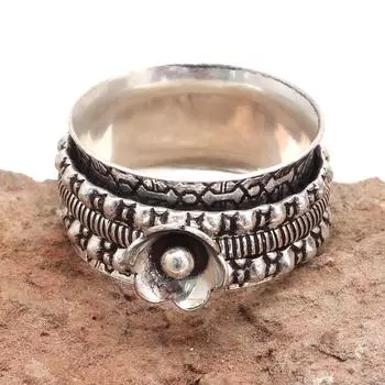 Серебряное кольцо-спиннер для женщин, четыре кольца-спиннера, серебряное ювелирное кольцо 10