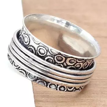 Серебряное кольцо-спиннер для женщин, четыре кольца-спиннера, серебряное ювелирное кольцо 10,5