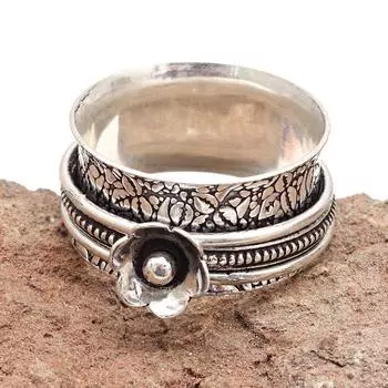 Серебряное кольцо-спиннер для женщин, четыре кольца-спиннера, серебряное ювелирное кольцо 6