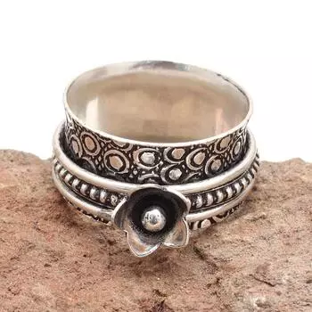 Серебряное кольцо-спиннер для женщин, четыре кольца-спиннера, серебряное ювелирное кольцо 10