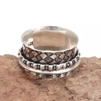 Серебряное кольцо-спиннер для женщин, четыре кольца-спиннера, серебряное ювелирное кольцо 10