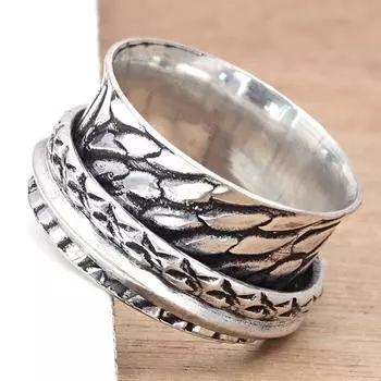 Серебряное кольцо-спиннер для женщин, четыре кольца-спиннера, серебряное ювелирное кольцо 6