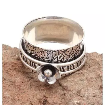 Серебряное кольцо-спиннер для женщин, четыре кольца-спиннера, серебряное ювелирное кольцо 10