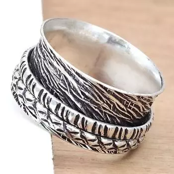 Серебряное кольцо-спиннер для женщин, четыре кольца-спиннера, серебряное ювелирное кольцо 10