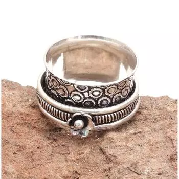 Серебряное кольцо-спиннер для женщин, четыре кольца-спиннера, серебряное ювелирное кольцо 6,5