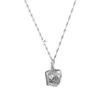 Серебряное колье-цепочка Prit с натуральным камнем