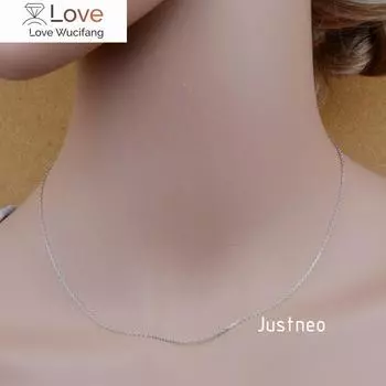 Серебряное овальное ожерелье-цепочка с родиевой пластиной, пружинная застежка, ювелирные изделия, 1 шт. 40cm(16inch