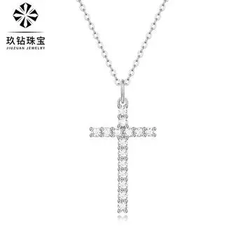 Серебряное ожерелье 925 пробы, подвеска в виде веры, модные серебряные украшения, цепочка на ключицу 925 silver