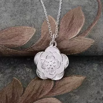 Серебряное ожерелье 925 пробы, серебряный кулон, модные украшения 45cm