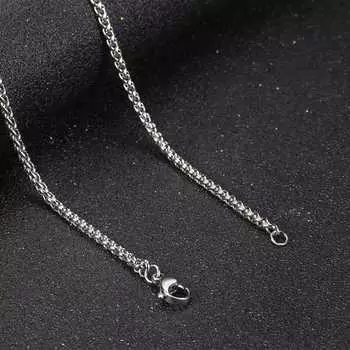 Серебряное ожерелье из нержавеющей стали, аксессуары, одинарная цепь Keel, мужская цепь 50cm