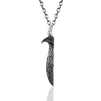 Серебряное ожерелье ручной работы с мечом Гуннлоги