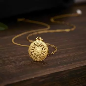 Серебряное ожерелье S925 Eight Treasures Compass, женское винтажное ожерелье на ключицу с натуральным жемчугом Seiko, ювелирное украшение на шею 925 silver золотой