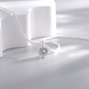 Серебряное ожерелье S925 Galaxy Bright Sparkling Girls High Sense с подвеской в виде цветной капусты с шестью когтями 925 Silver