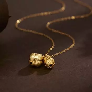 Серебряное ожерелье S925 Good Things Happen для женщин, средних классов, с пожеланием удачи, подвеска в виде арахиса и хурмы, цепочка на ключицу из натурального жемчуга 925 silver золотой