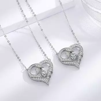 Серебряное ожерелье S925 Love Swan с подвеской в виде гуся и капли воды, вечная любовь, цепочка на ключицу в форме сердца с белым лебедем