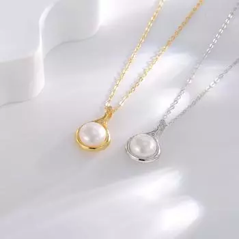 Серебряное ожерелье S925 Love, женское ожерелье с пресноводным жемчугом, нишевое ожерелье премиум-класса Sense, легкая роскошная цепочка на ключицу, ювелирные изделия 925 Silver