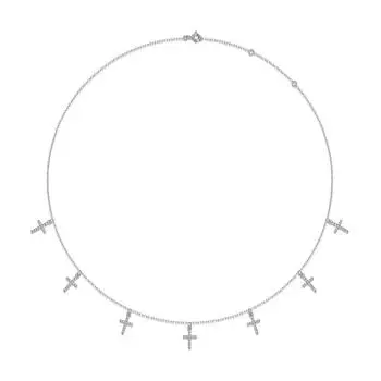 Серебряное ожерелье S925 пробы с подвеской из муассанита, модные аксессуары на ключицу