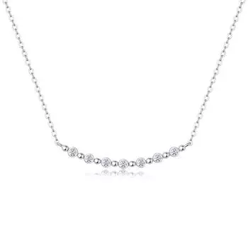 Серебряное ожерелье S925 пробы с подвеской из муассанита, модная цепочка на ключицу, аксессуары, подарки Panyu