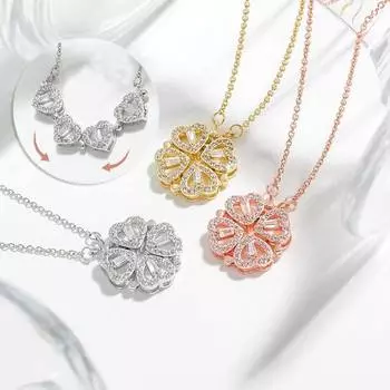 Серебряное ожерелье S925 с четырьмя листами клевера на удачу для женщин, универсальное, нишевое, для знаменитостей в Интернете, сменное, для одного ношения, маленькая, цепочка на ключицу для любви 925 Silver золотой