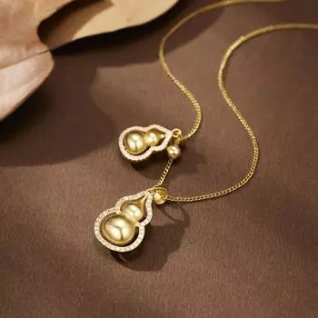 Серебряное ожерелье S925 с двумя тыквами, женское, новое, двухстороннее, легкое, роскошное, на ключицу, стиль, ювелирные изделия 925 silver