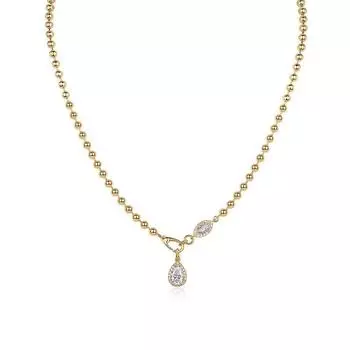 Серебряное ожерелье S925 с каплями воды, муассанитовая цепочка, подвеска на ключицу из ветровой энергии