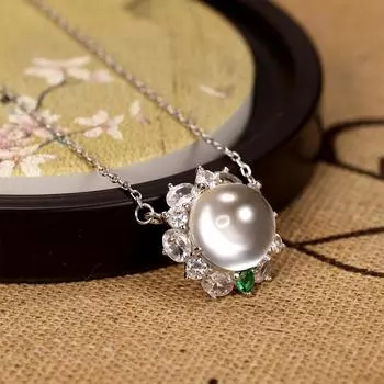 Серебряное ожерелье S925 с кварцитом и нефритом в стиле ретро с подсолнухом, женственное, элегантное, темпераментное, с цирконием, небольшой кулон из сладкого картофеля 925 Silver