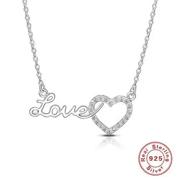 Серебряное ожерелье S925 с переплетенными сердцами на День матери, Женское ожерелье с ключицей, платиновое изделие Temperament 925 Silver платиновый