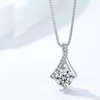 Серебряное ожерелье S925 с узором «елочка» и бриллиантами в форме хвоста русалки, простое и легкое, роскошное, на ключицу 925