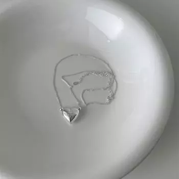 Серебряное ожерелье с большой любовью для женщин, изысканное, нишевое, с холодным ощущением, с круглыми бусинами, цепочка на ключицу, высокое чувство, универсальное 925 silver