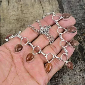 Серебряное ожерелье с красным солнечным камнем, ожерелье с красным солнечным камнем, ожерелье с драгоценными камнями, ювелирные изделия из стерлингового серебра 925 пробы, изящное ожерелье с кристаллами из серебра 925 пробы для нее 20 оранжевый