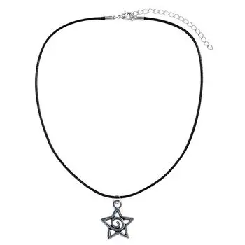 Серебряное ожерелье с подвеской в виде звезды с завитками, регулируемая длина, цепочки для ключиц, модная панк-цепочка для ключицы, женское ювелирное изделие чёрный