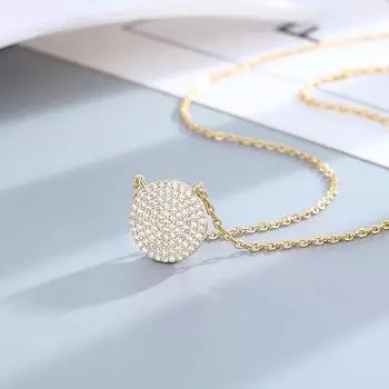 Серебряное ожерелье с подвеской, золотые круглые ожерелья, принцесса, день рождения, рождественский день