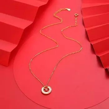 Серебряное ожерелье-талисман S925, женские украшения, высококачественные натуральные белые рябчики, модные аксессуары из желтого золота, модные украшения 925 silver