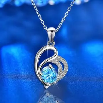 Серебряное ожерелье в форме сердца S925, женское ожерелье, кулон в форме сердца, ювелирные изделия, изысканные ювелирные изделия