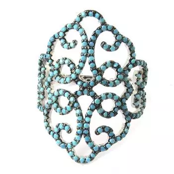 Серебряное серебряное кольцо Navajos (родиевое покрытие)