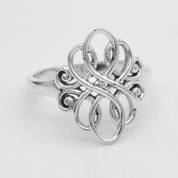 Серебряное твердое кольцо ручной работы на рождественскую распродажу 925 пробы Серебряные женские украшения 6 серебряный
