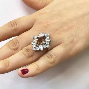 Серебряное женское кольцо с изменяющим цвет зултанитовым камнем - уникальное и потрясающее - кольцо ручной работы из турецкой диаспоры - кольцо из султанита