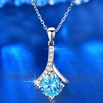 Серебряное женское ожерелье с подвеской в форме человека из белого золота с микрокристаллами и бриллиантами S925