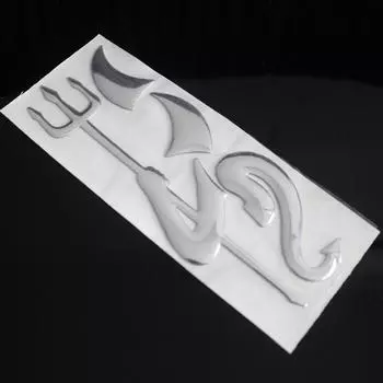 Серебряные 3D ПВХ Дьявол Автомобиль Пользовательские Демон Наклейки Наклейки Для VW Volkswagen Новый Стиль