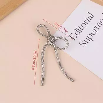 Серебряные блестящие броши-банты со стразами и бриллиантами для женщин, блейзер, инкрустированные бриллиантами, броши-бабочки, подарочные ювелирные изделия A1