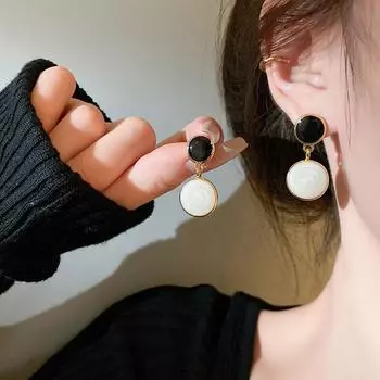 Серебряные игольчатые геометрические серьги, новая ниша Южной Кореи, модный темпераментный дизайн, смысловые серьги, индивидуальные простые серьги