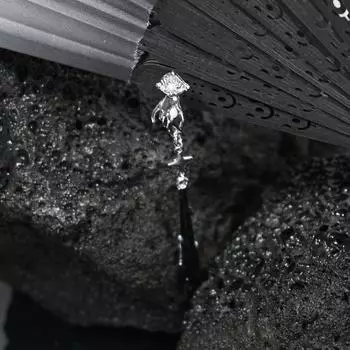 Серебряные игольчатые китайские жемчужные эмалевые серьги без отверстий для ушей, женские серьги-клипсы