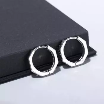 Серебряные креативные мини-серьги с надписью «Персонаж» в корейском стиле, модные ювелирные изделия серебряный