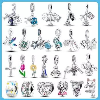 Серебряные подвески 925 пробы, светящиеся в темноте подвесные бусины в виде светлячка, подходят для модного стиля, браслет, ожерелье, подвески, женские ювелирные изделия, подарок