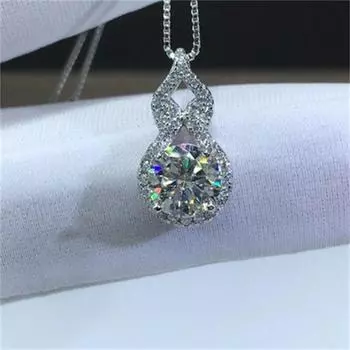Серебряные подвески S925 для женщин, без цепочки, свадебные, с кубическим цирконием, блестящие каменные ожерелья, только подвеска, ювелирные украшения